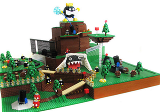 Illustration for article titled Super Mario 64's Iconic First Stage In LEGO Form